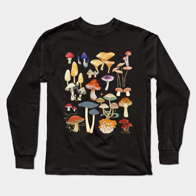 Vintage mushroom Long Sleeve T-Shirt by Yenz4289